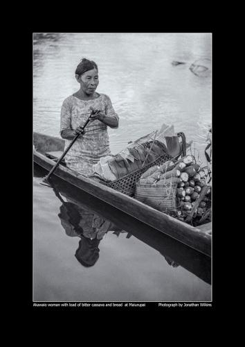 Akawaio woman with cassava