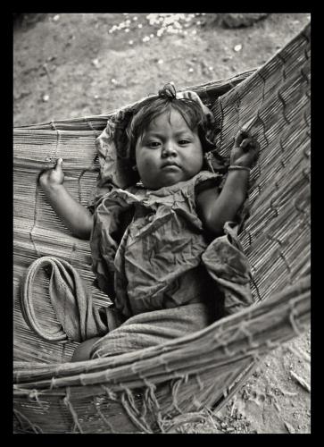 Akawaio baby in tibiciri hammock at Kamarang